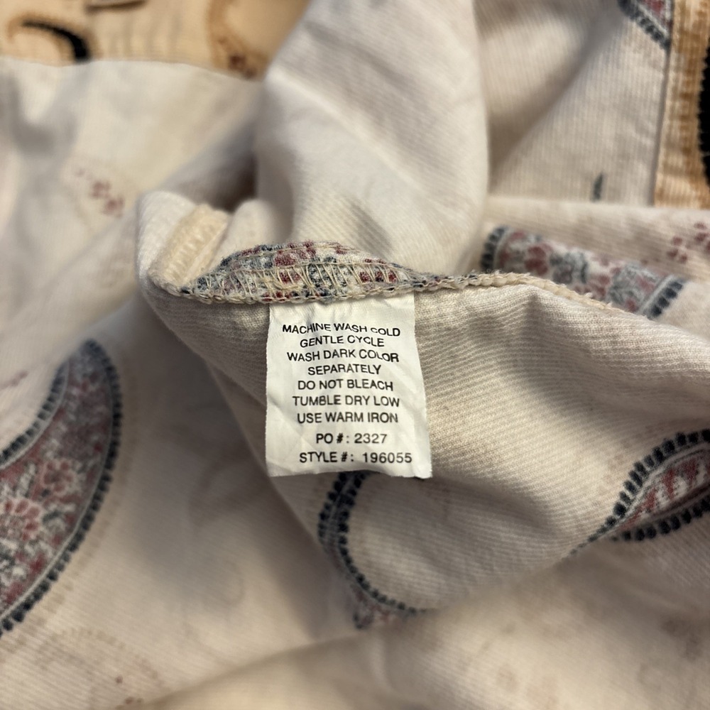 Bit & Bridle Womens M Amazing Paisley Horses Western Cowgirl Corduroy Shirt Top - Picture 3 of 6